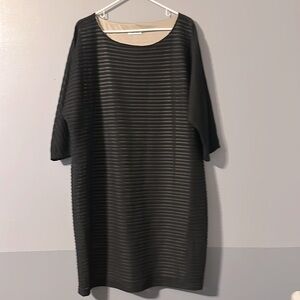 Calvin Klein 22W Black Round Neck Dress